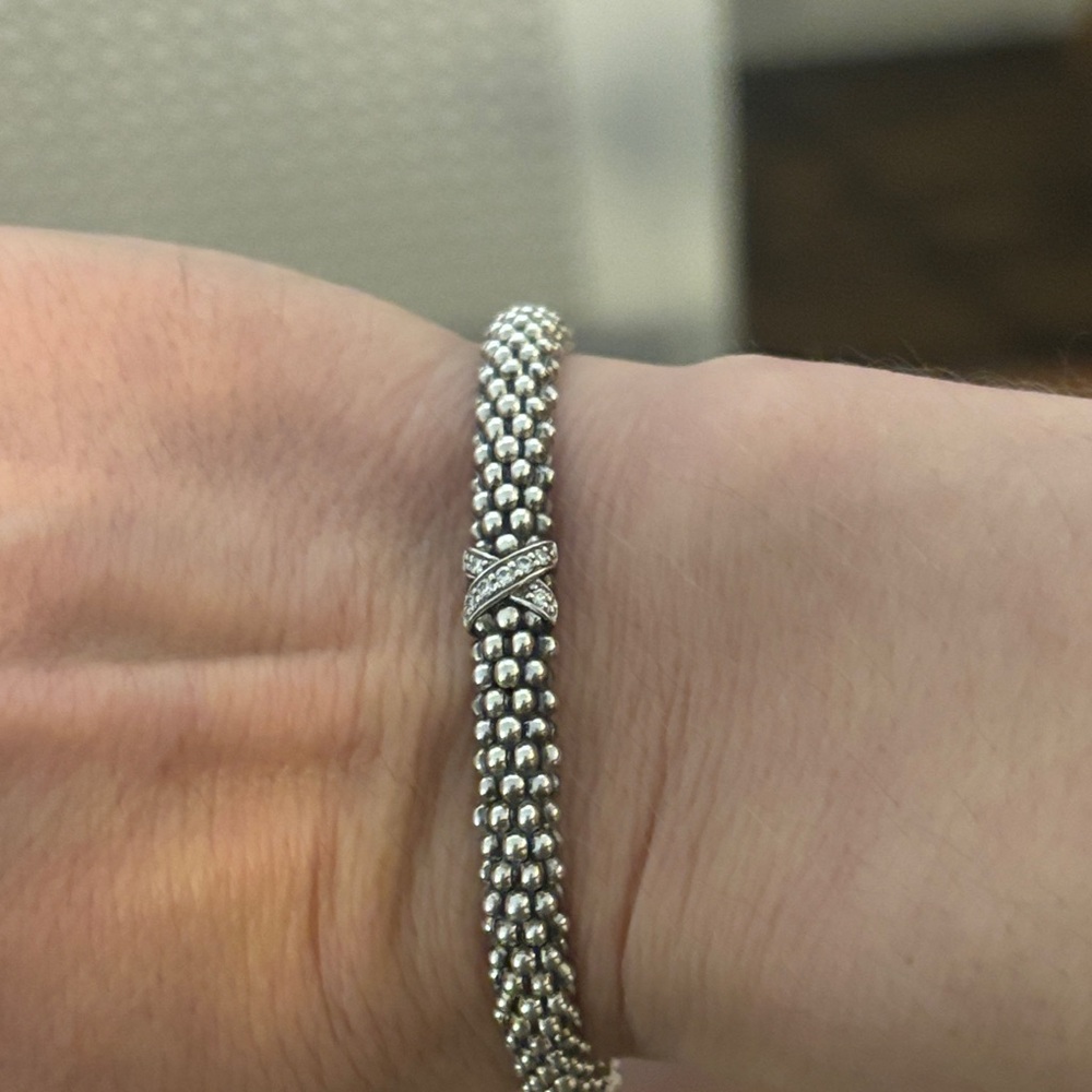 LAGOS Caviar Diamond X Bracelet *authentic* - Picture 7 of 16